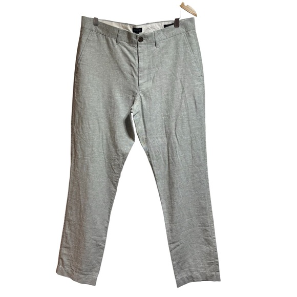 J. Crew Men's Light Green Linen Chinos - Picture 1 of 8